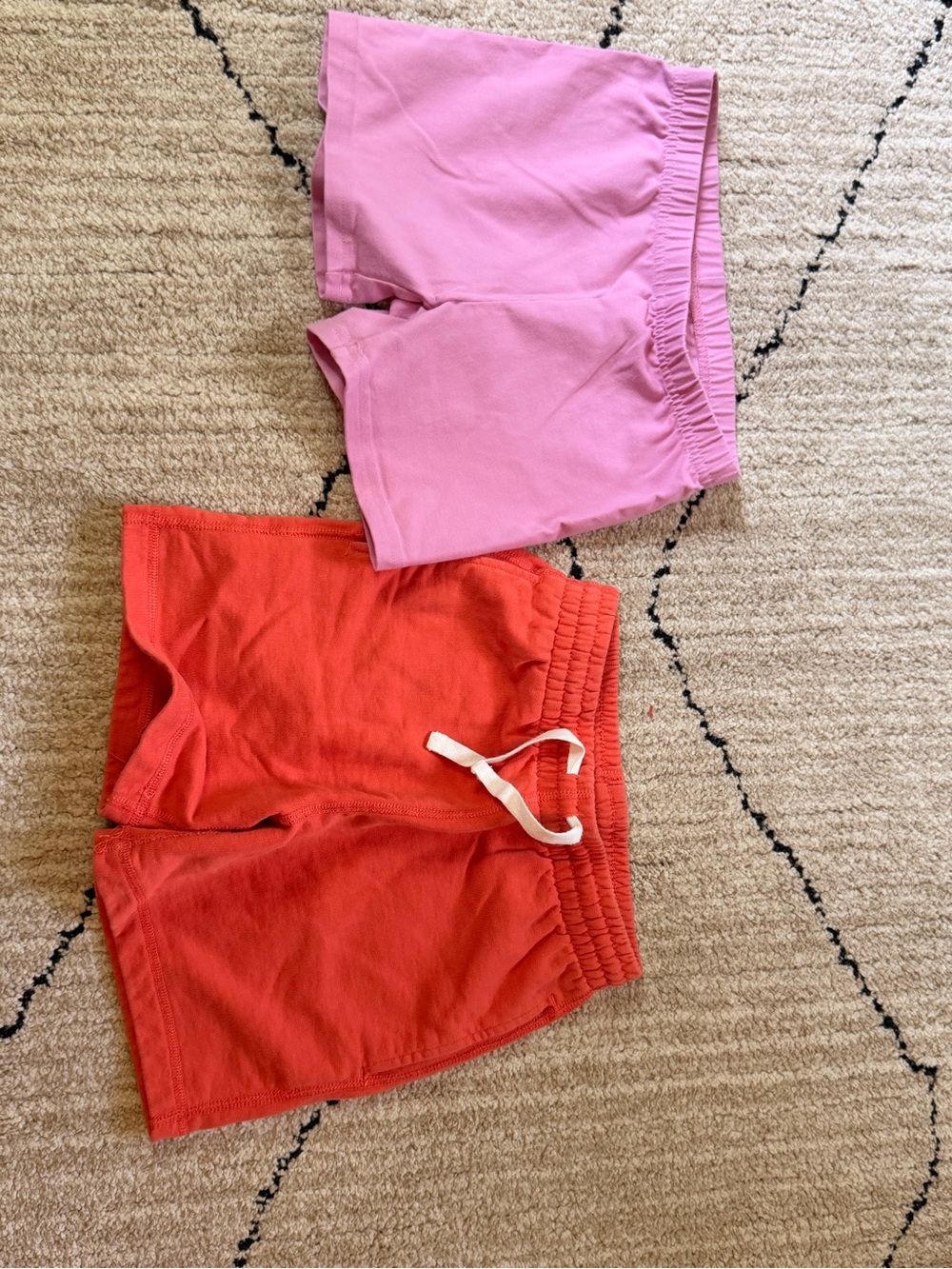 Hanna Andersson Girls’ Shorts Bundle 2 Pairs Pink & Coral Sizes 8 & 10